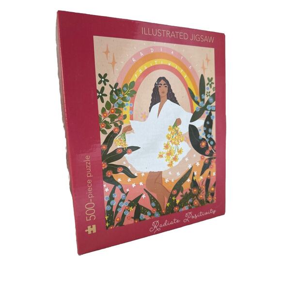500 Pcs Puzzle Jigsaw 'Radiate Positivity'Table Games 24” x 18” Illustrate Pink - Picture 3 of 11